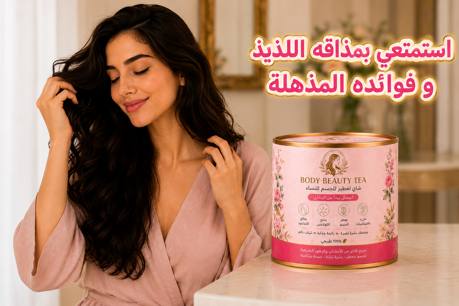 شاي تعطير الجسم للنساء – سرّ الأنوثة اللي يبدأ من الداخل